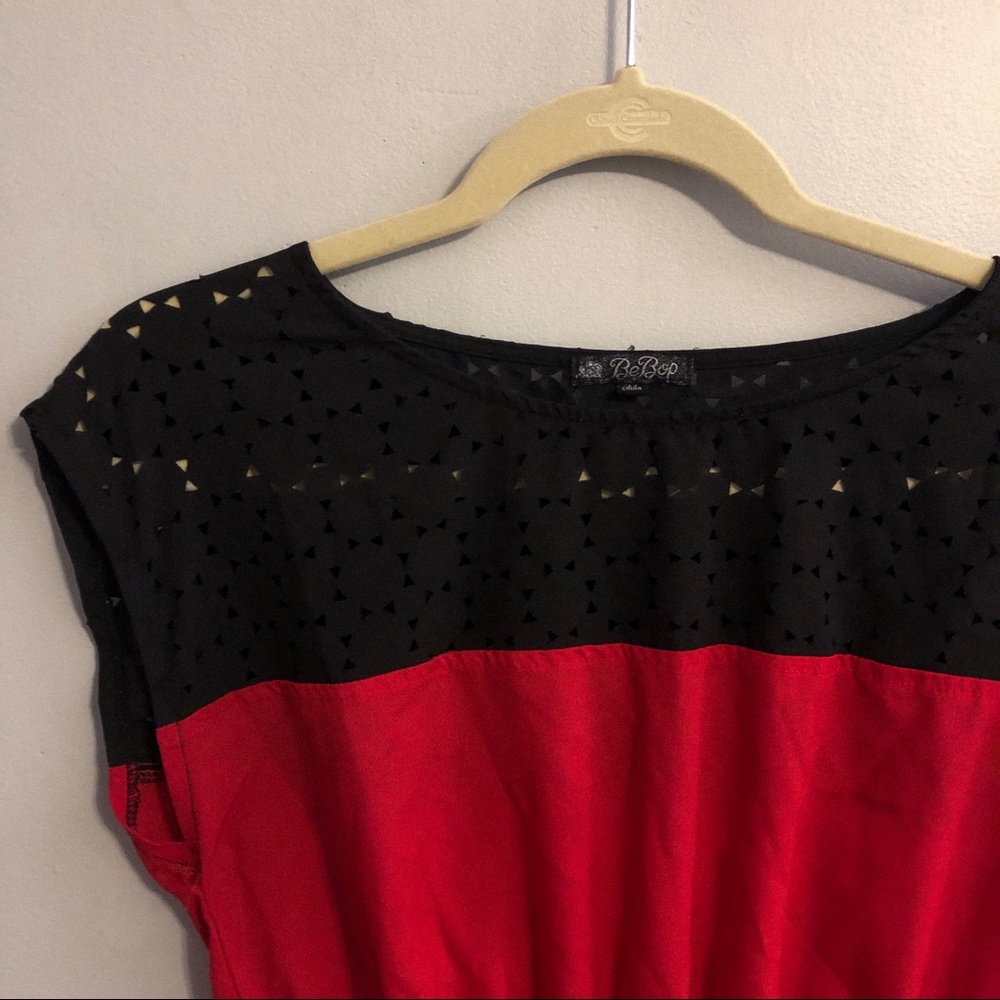 BeBop Red and Black Dress